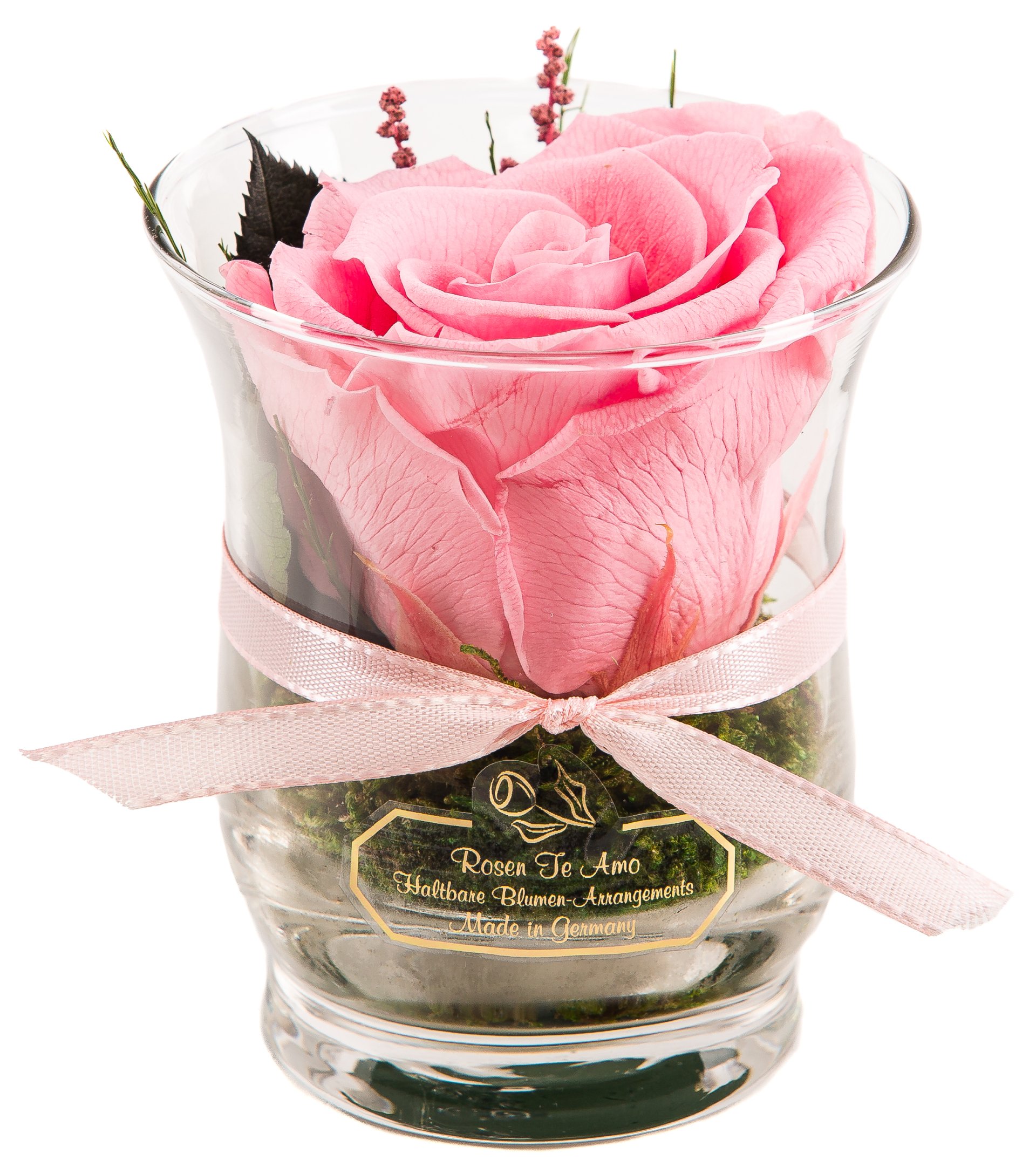 Echte Konservierte Rosen - Infinity Blumenarrangements im Glas Vase