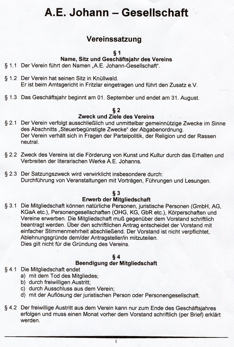 DownloadVereinssatzung DownloadVereinssatzung