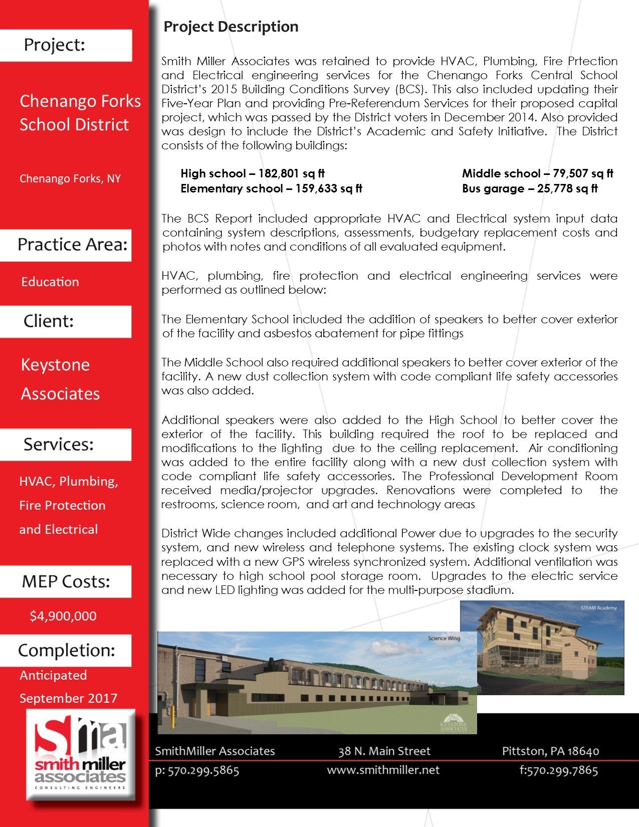 Chenango Forks School District Smith Miller Associates