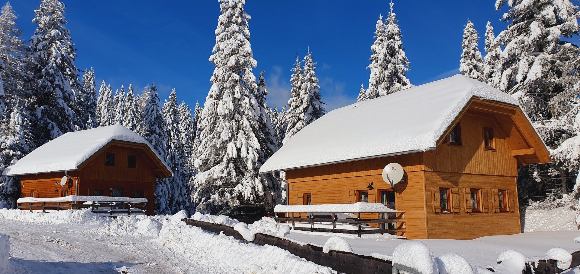 Weihnachten 2022 Berghütte Berghütte in den Gurktaler Alpen auf der Flattnitz, Kärnten