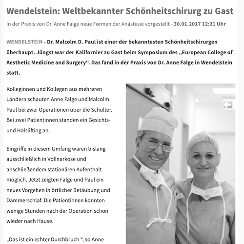 FACELIFT Gesichts & Halsstraffung in Wendelstein