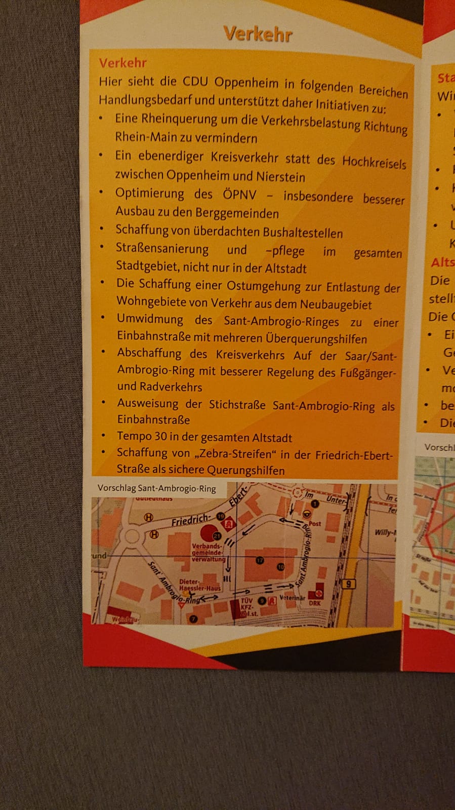 Berichte und Aktivitäten CDU Oppenheim