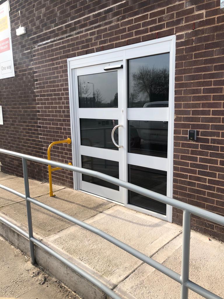 Automatic pedestrian doors