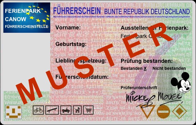 Kinderführerscheine im Ferienpark Canow