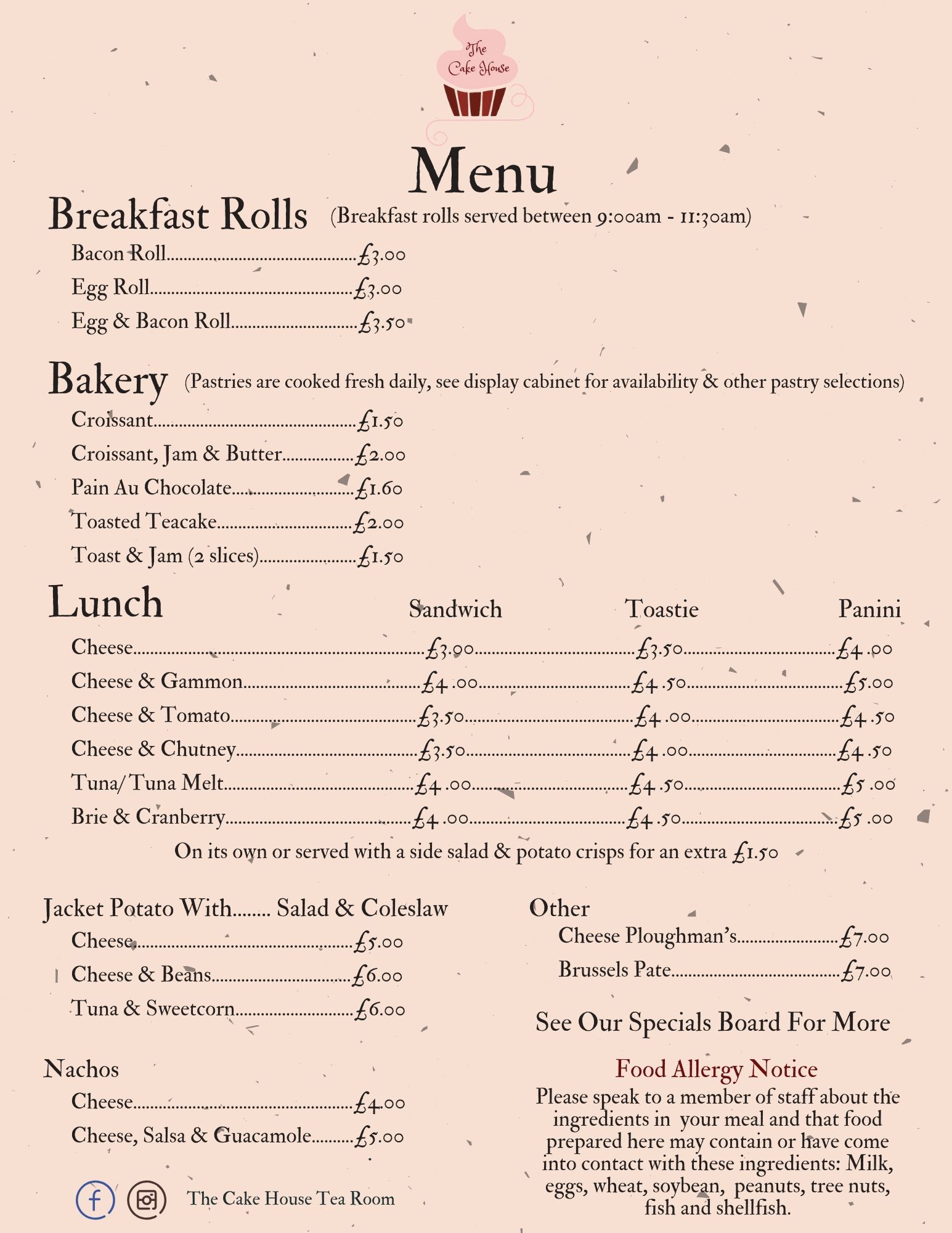 Our Menu