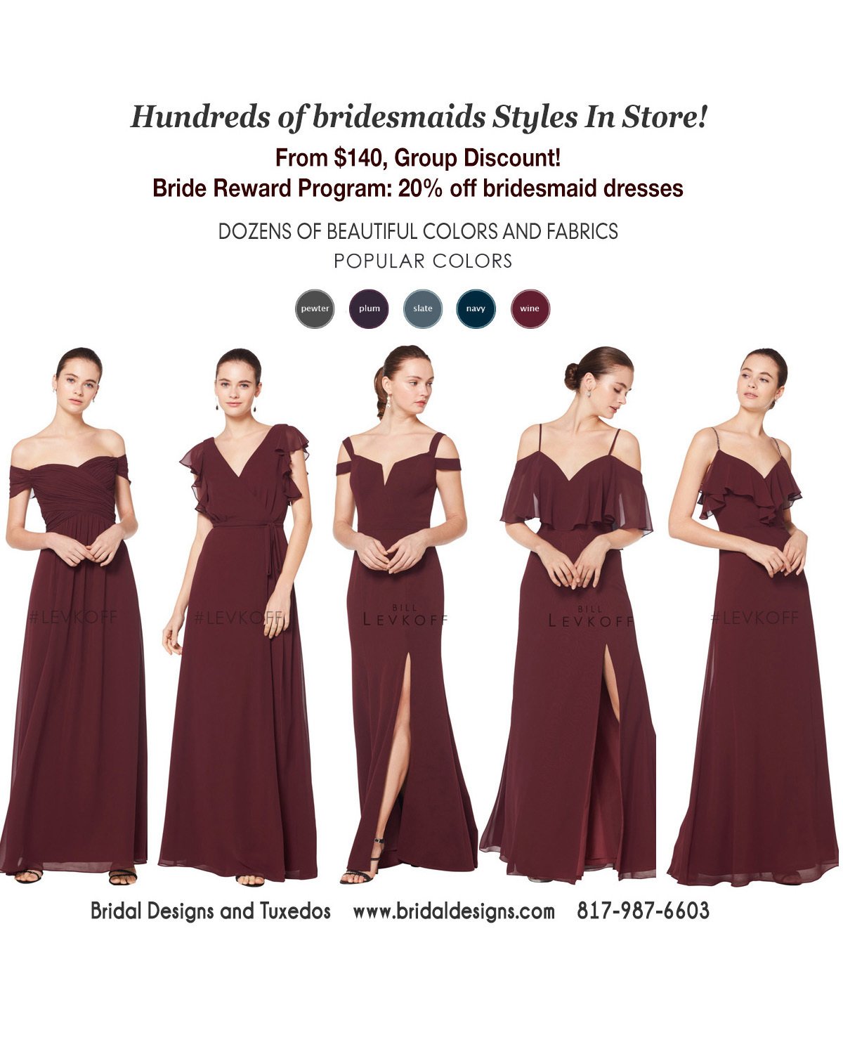 | Bridesmaid Dresses at Dallas Fort Worth Bridal Boutique/Bridal Shop