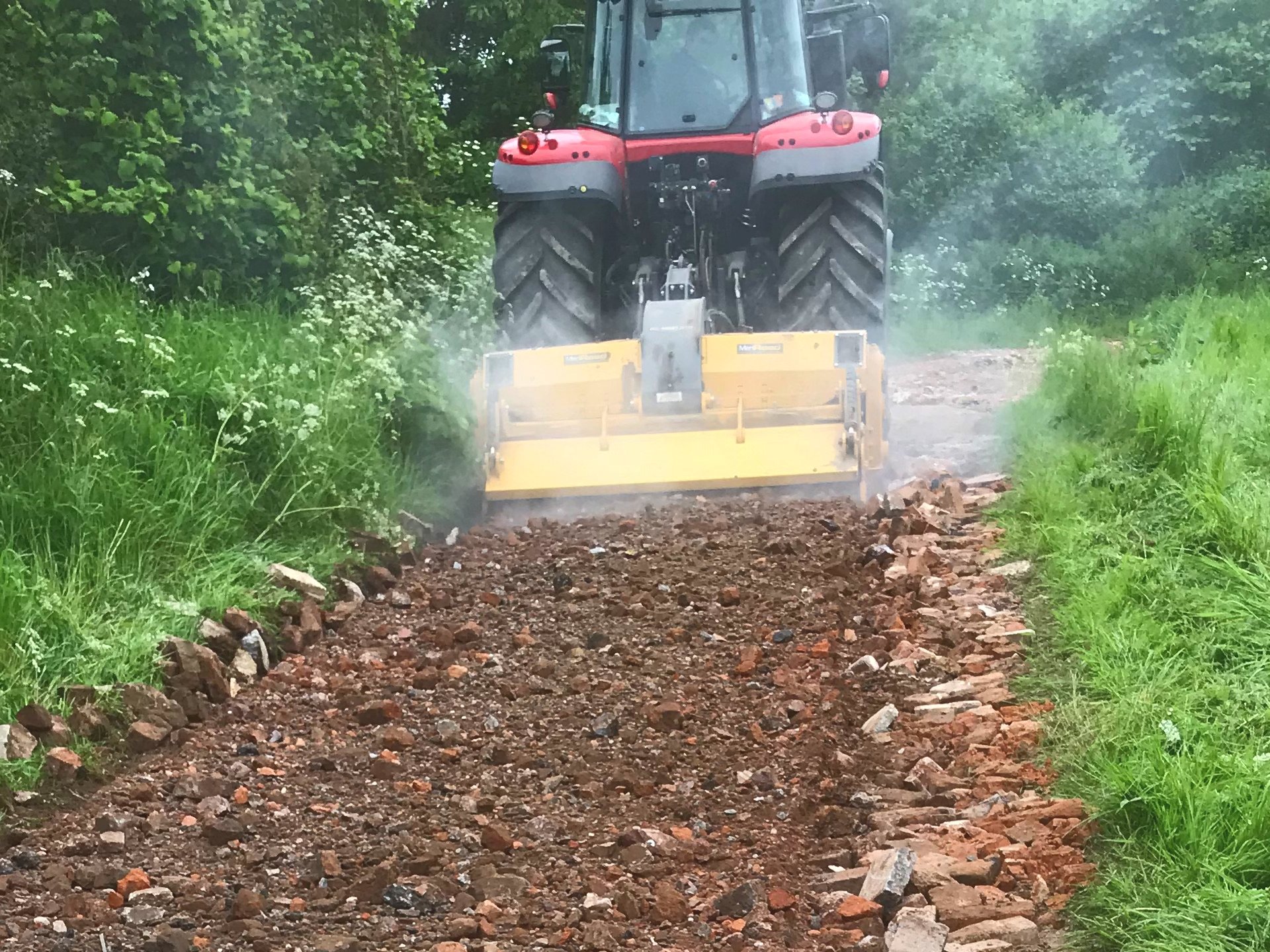 Operated plant hire, farm track repair, road restoration