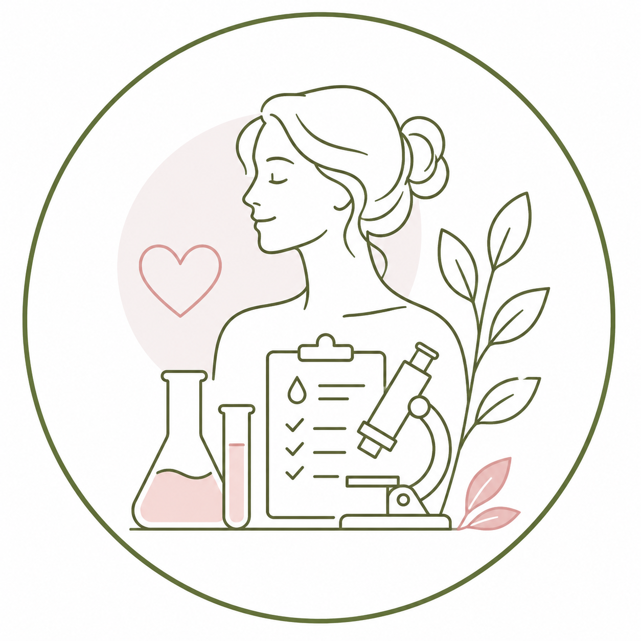 Symbol für Laboranalysen, Omega-3-Test und individuelle Gesundheitsberatung für Frauen