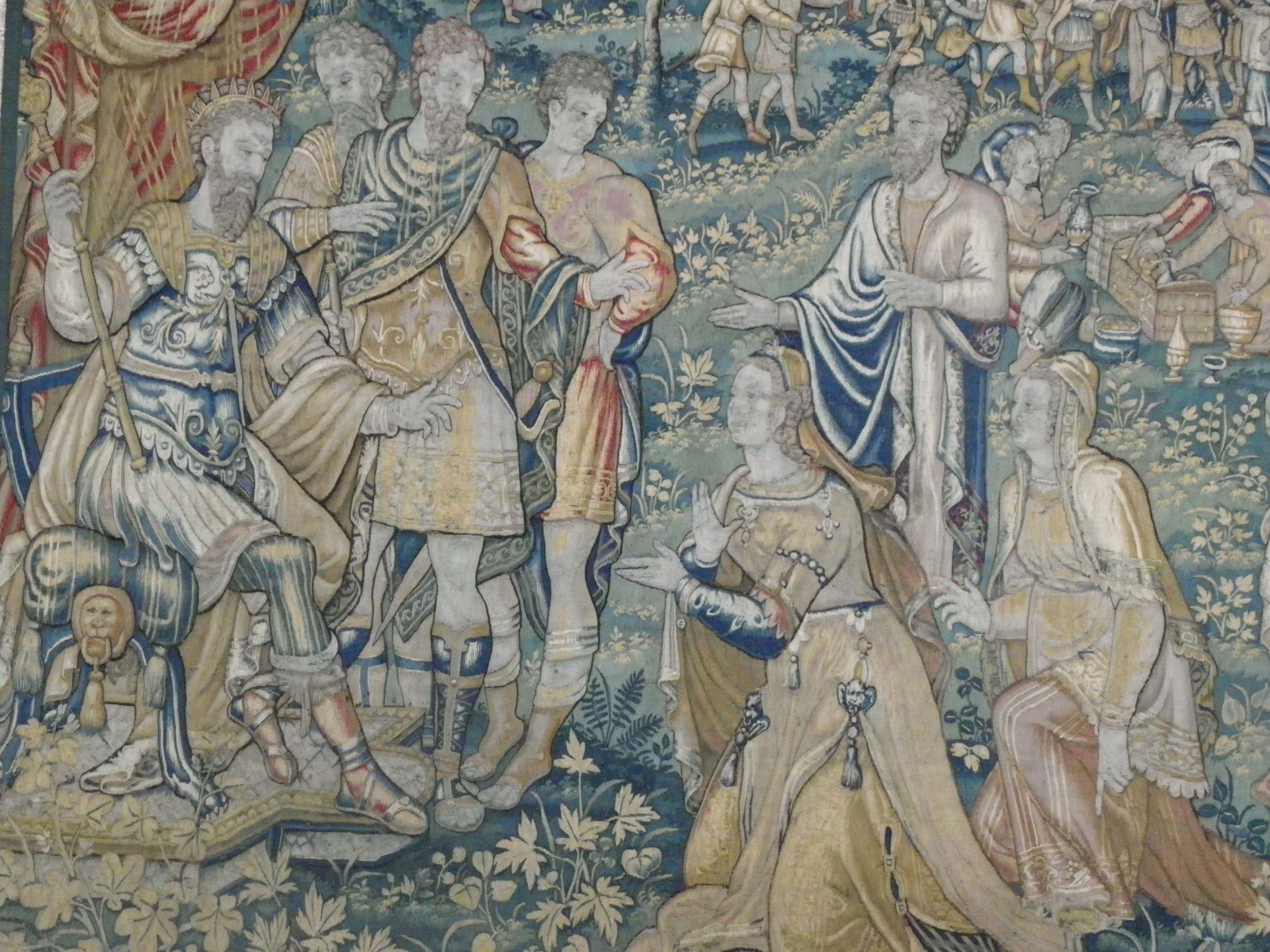 Tapisserie Murale Ancienne – Gobelins Chasse – 49x47cm – Occasion Très Bon État