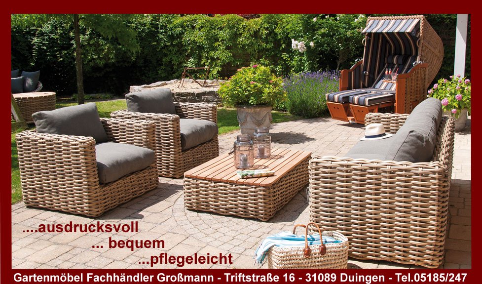 Gartenmöbel-Lounge Sands - ausdrucksvoll-bequem-pflegeleicht