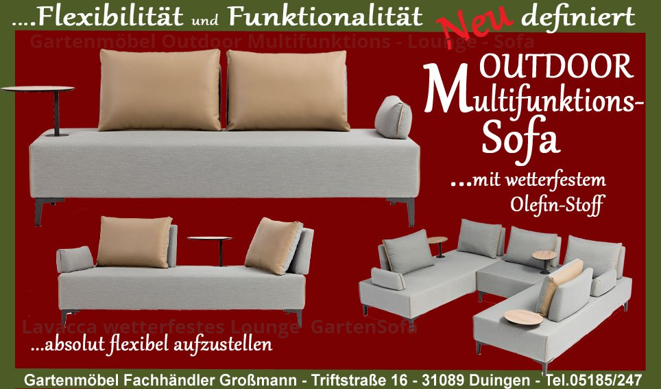Gartenmöbel Lounge Sofa Modul-Element System &ldquo;Lavacca&rdquo;