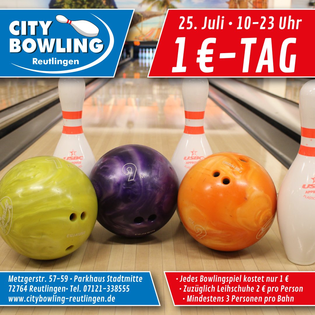 City Bowling Reutlingen Freizeitspaß auf 3000 m²