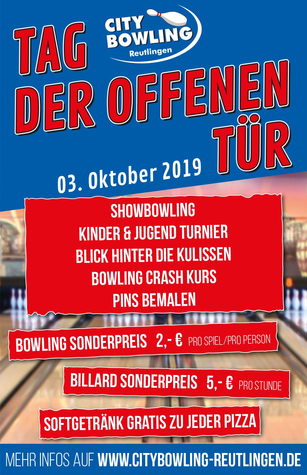 City Bowling Reutlingen Bowling & mehr auf 3000 m²