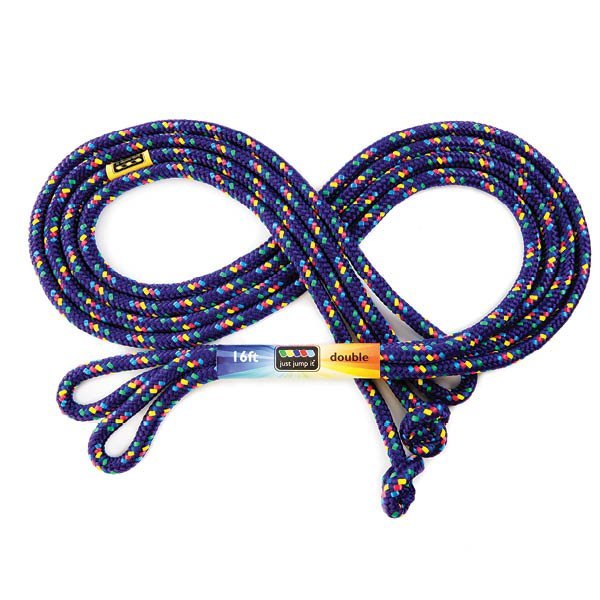 Just Jump It Toys: 16 foot Double Dutch Jump Rope - Black Confetti C16BK
