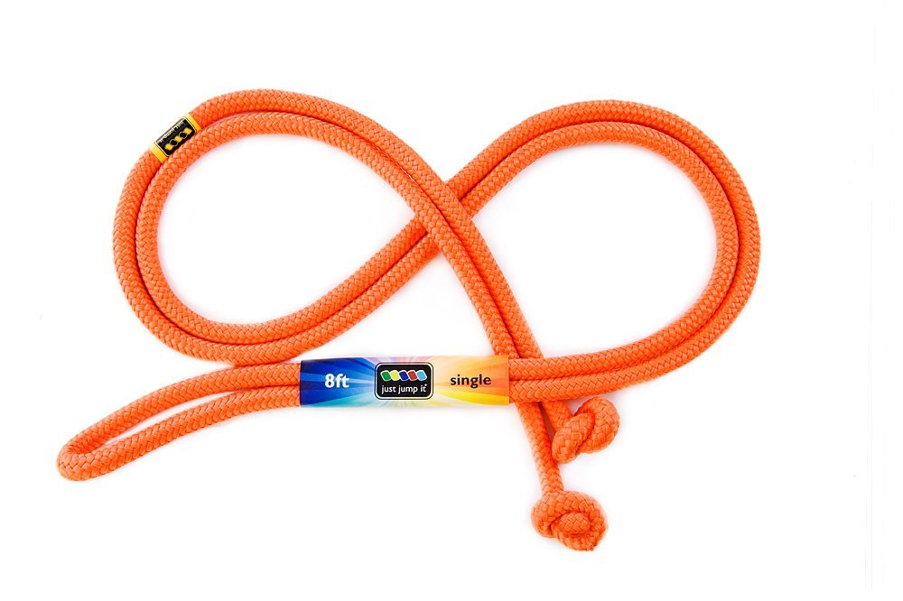 Just Jump It Toys: 8 foot Single Jump Ropes - Orange Rainbow R8OR