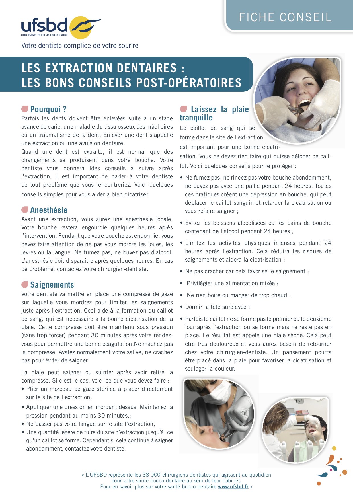 Les extrations dentaires
