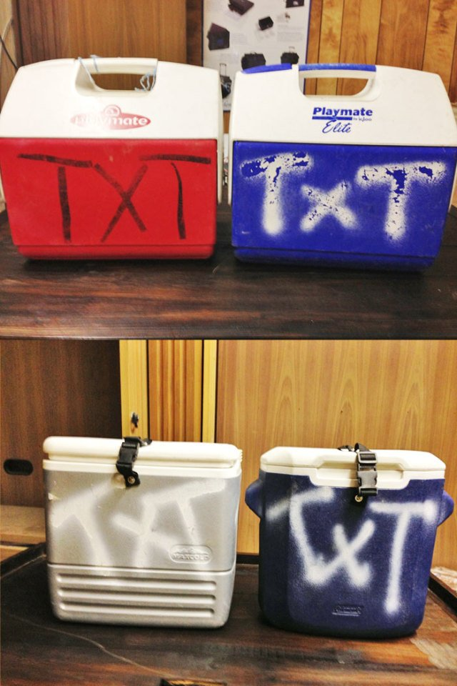 Rental Coolers with Locking Lids for Comal River Tubing