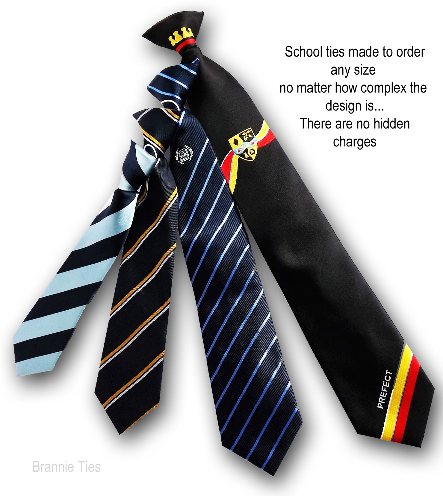 School ties with free logos & colour changes,