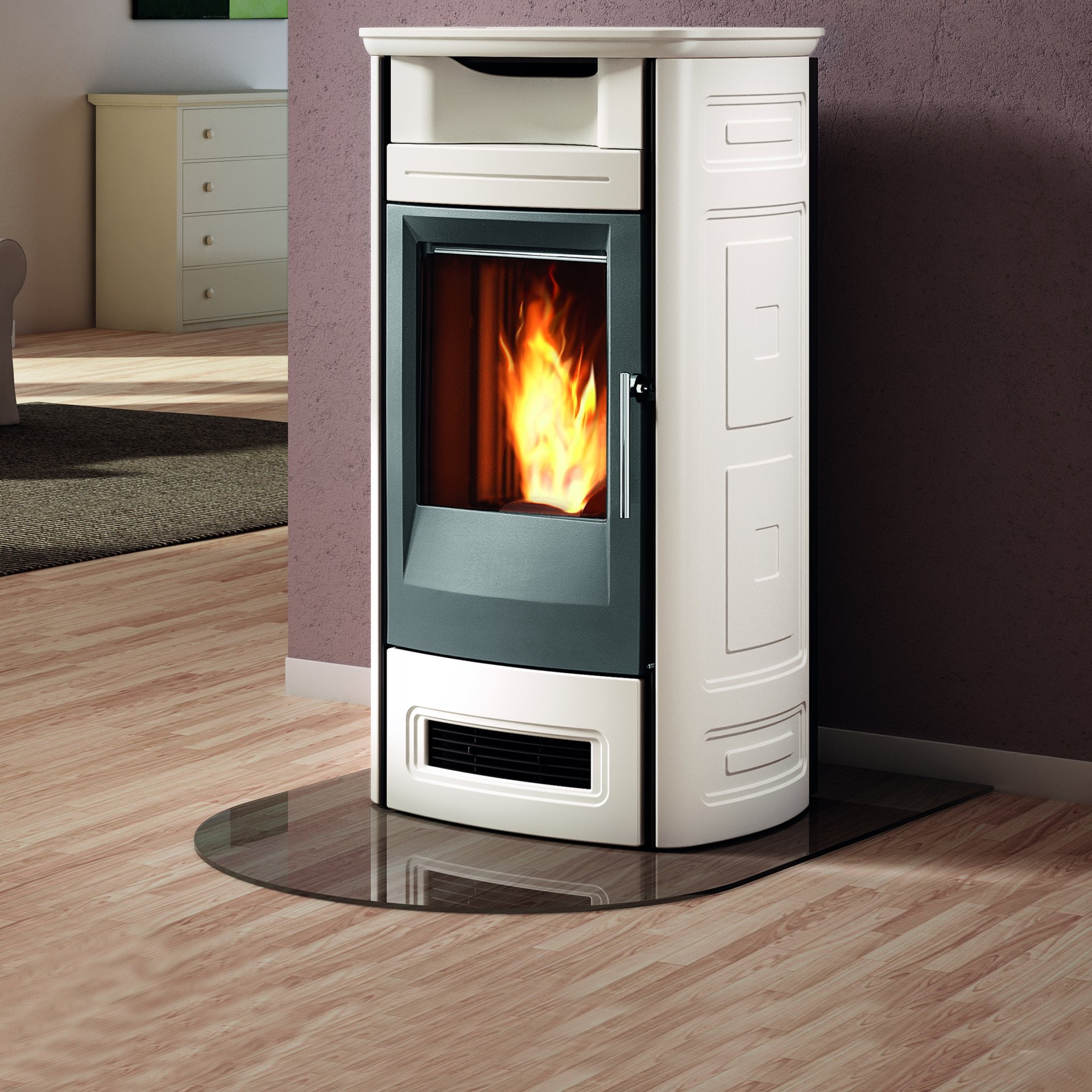 pelletofen mit edelstahlkamin