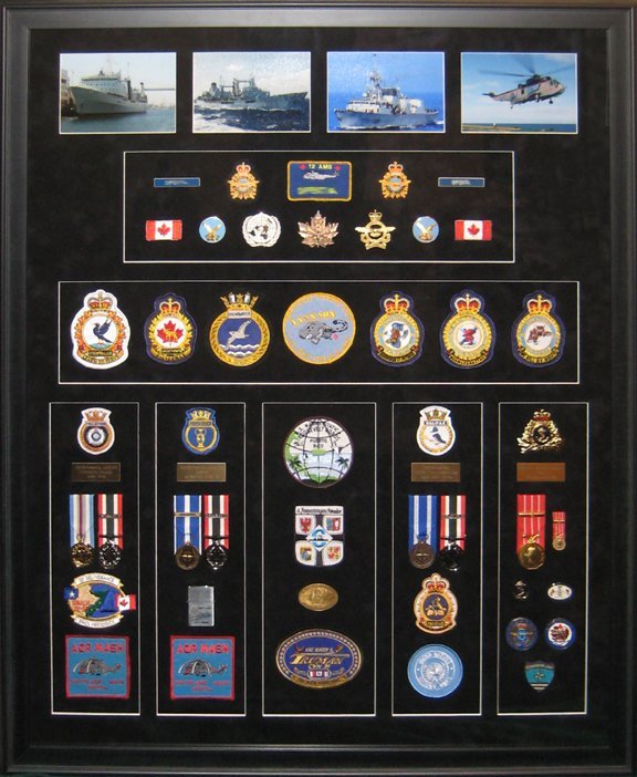 Military Shadow Box Royal Canadian Navy 3 ships