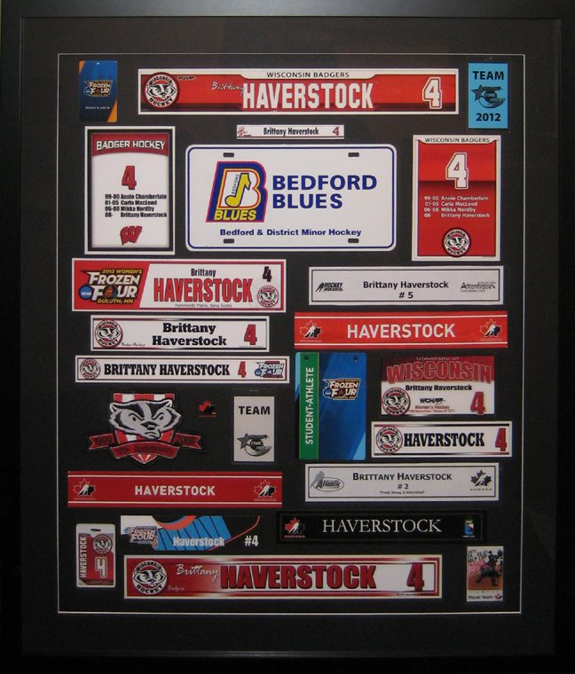 Sports Shadow Box Hockey Career Memorabilia