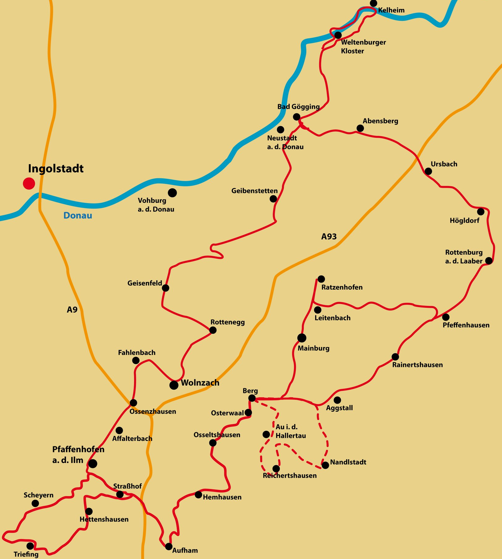 Radreise Hallertau mit Gepäcktransport - Hallertauer Hopfentour