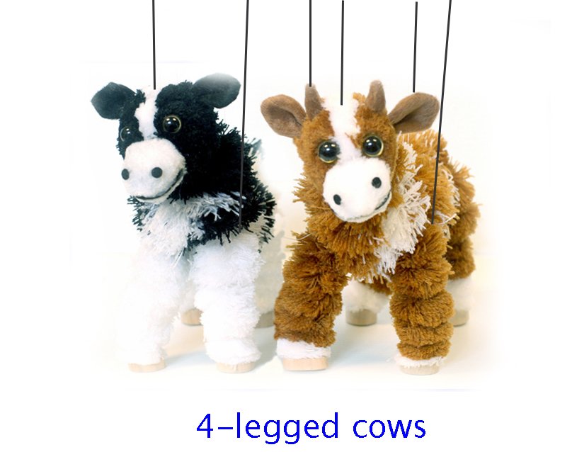 4legged yarn puppets
