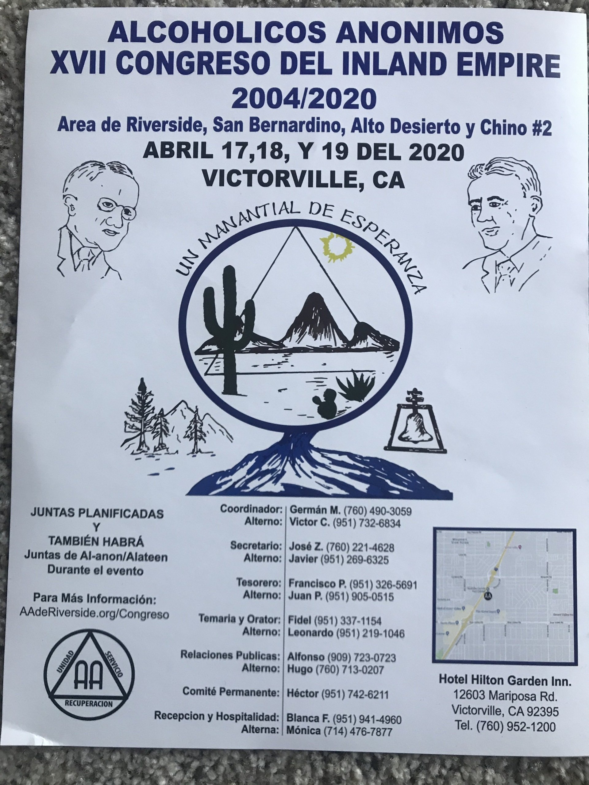 eventos de alcohólicos anónimos en espanol