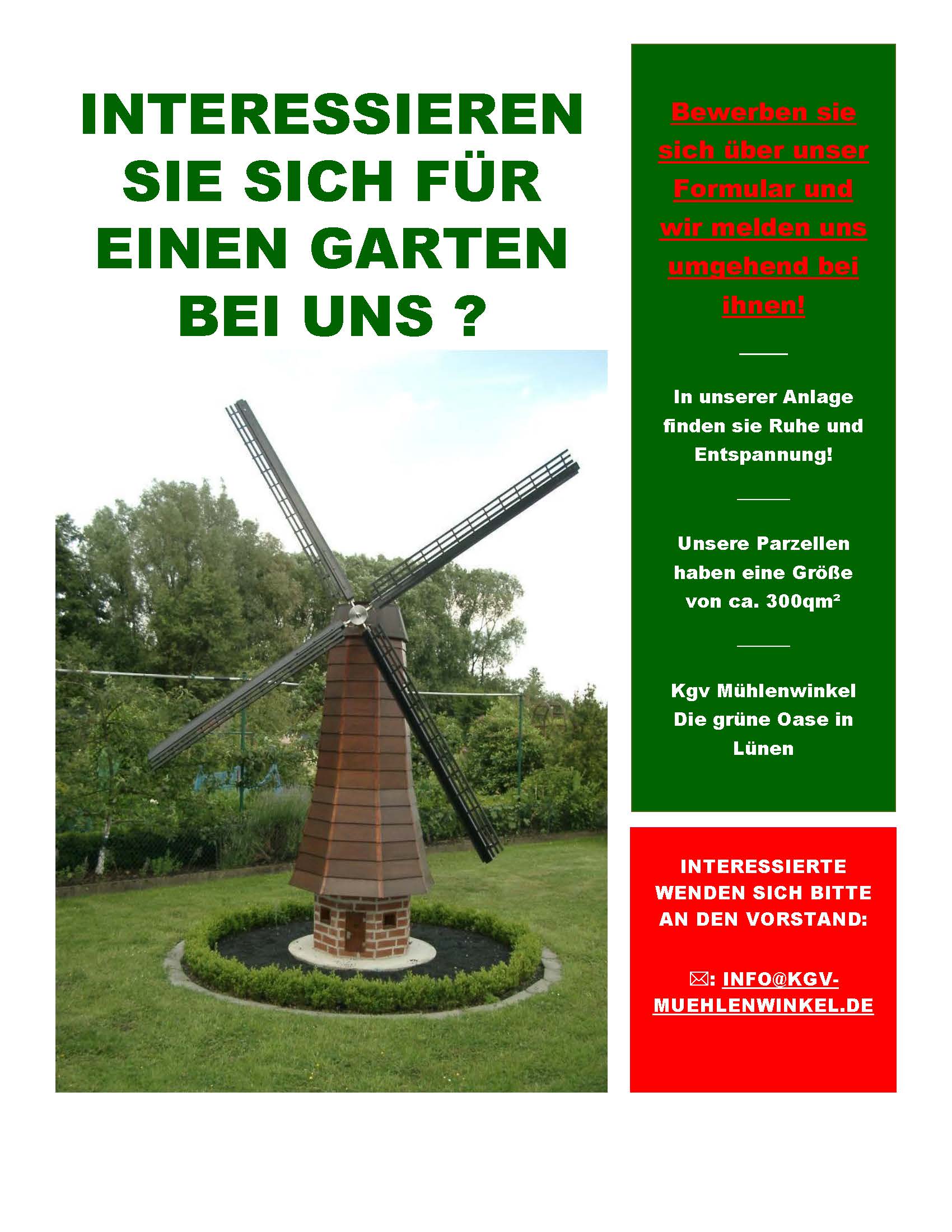 Freie Gärten im Kleingarten Kgv Mühlenwinkel Lünen