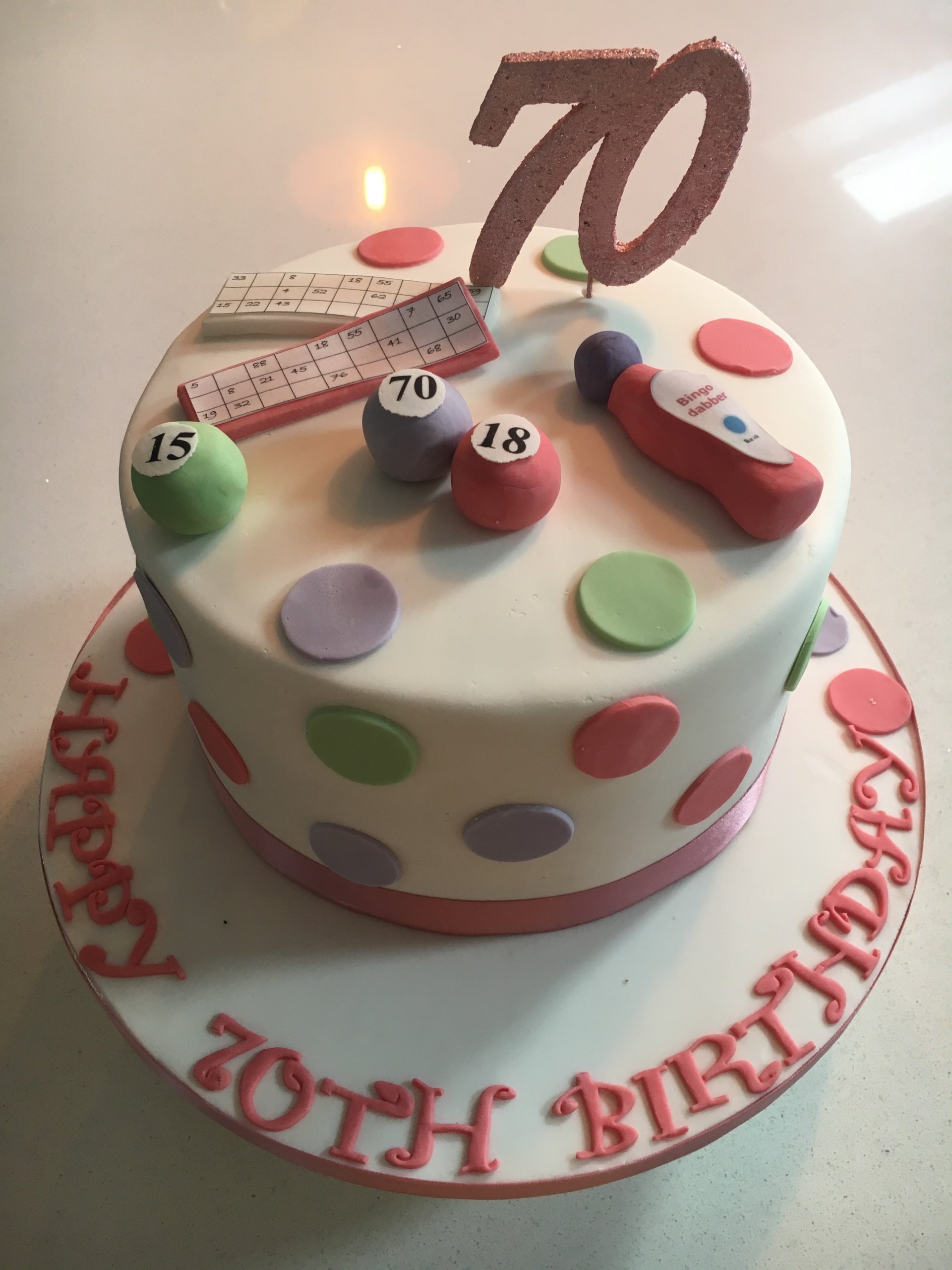 Bingo Birthday Cake