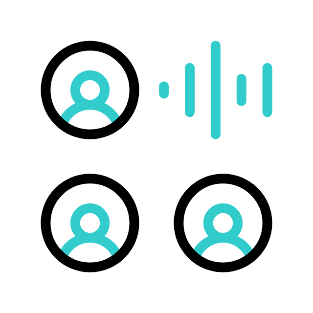 Mehrere Personen sprechen gleichzeitig