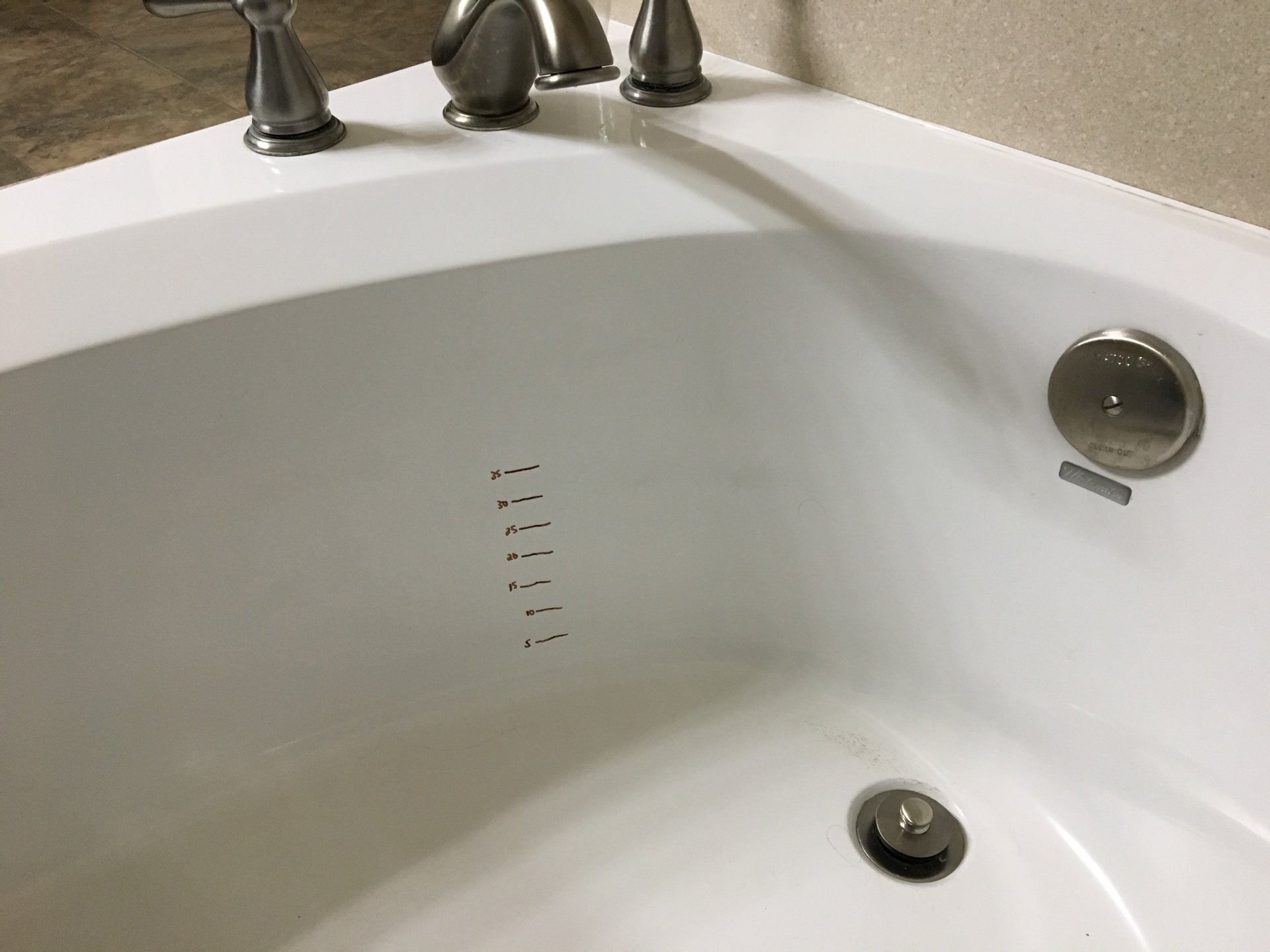 Bathtub Volume Marks