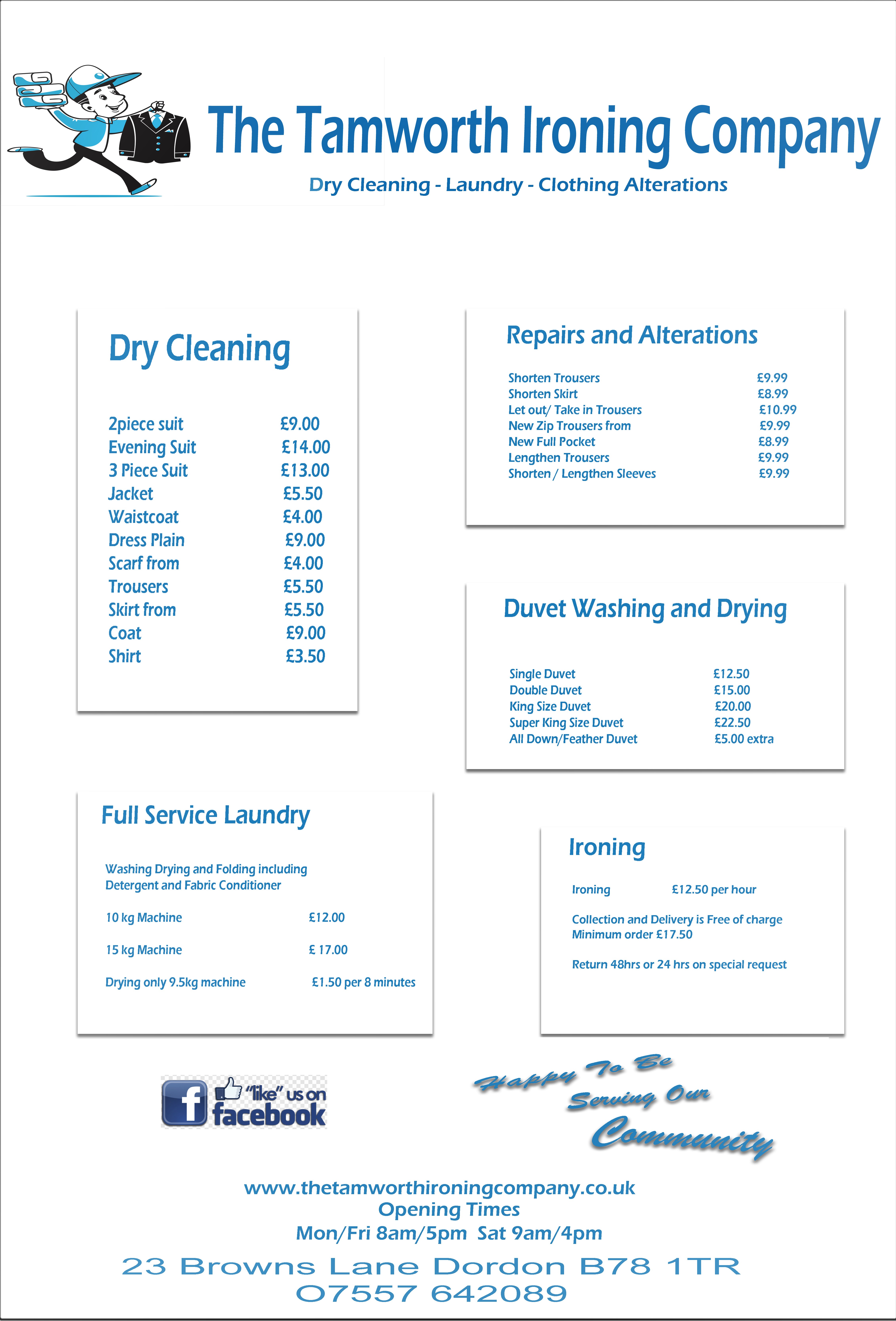 Tamworth Ironing Company About Us, about The Tamworth Ironing Company