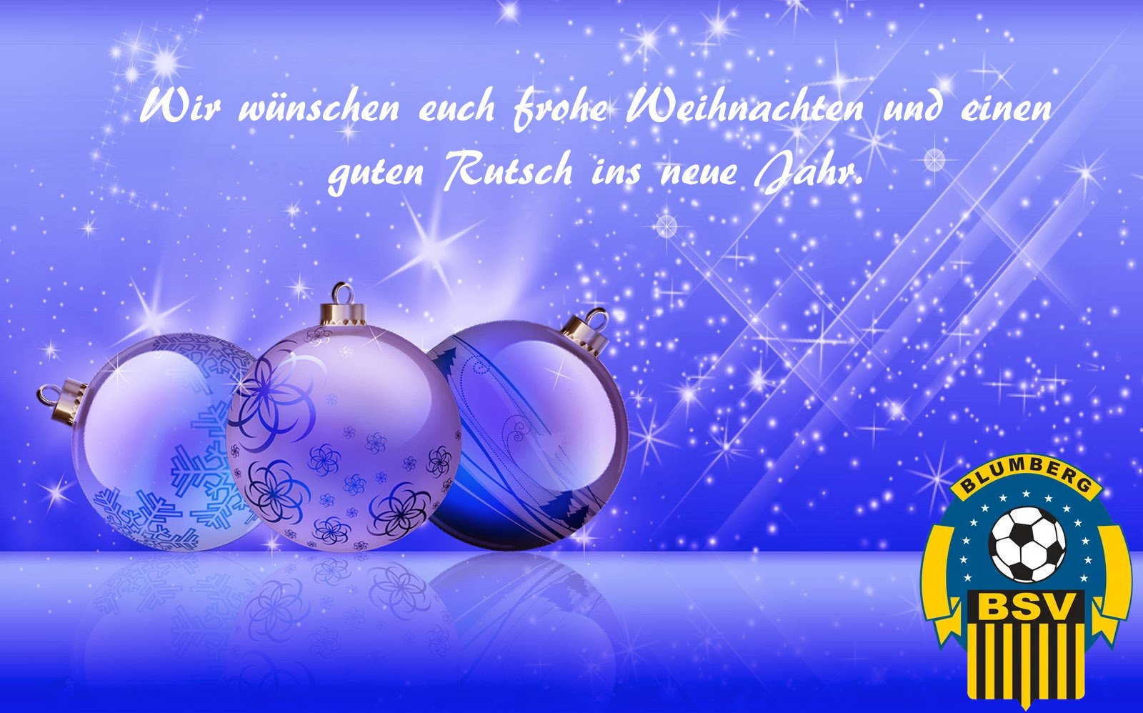 Frohe Weihnachten wünscht euch der BSV Blumberg