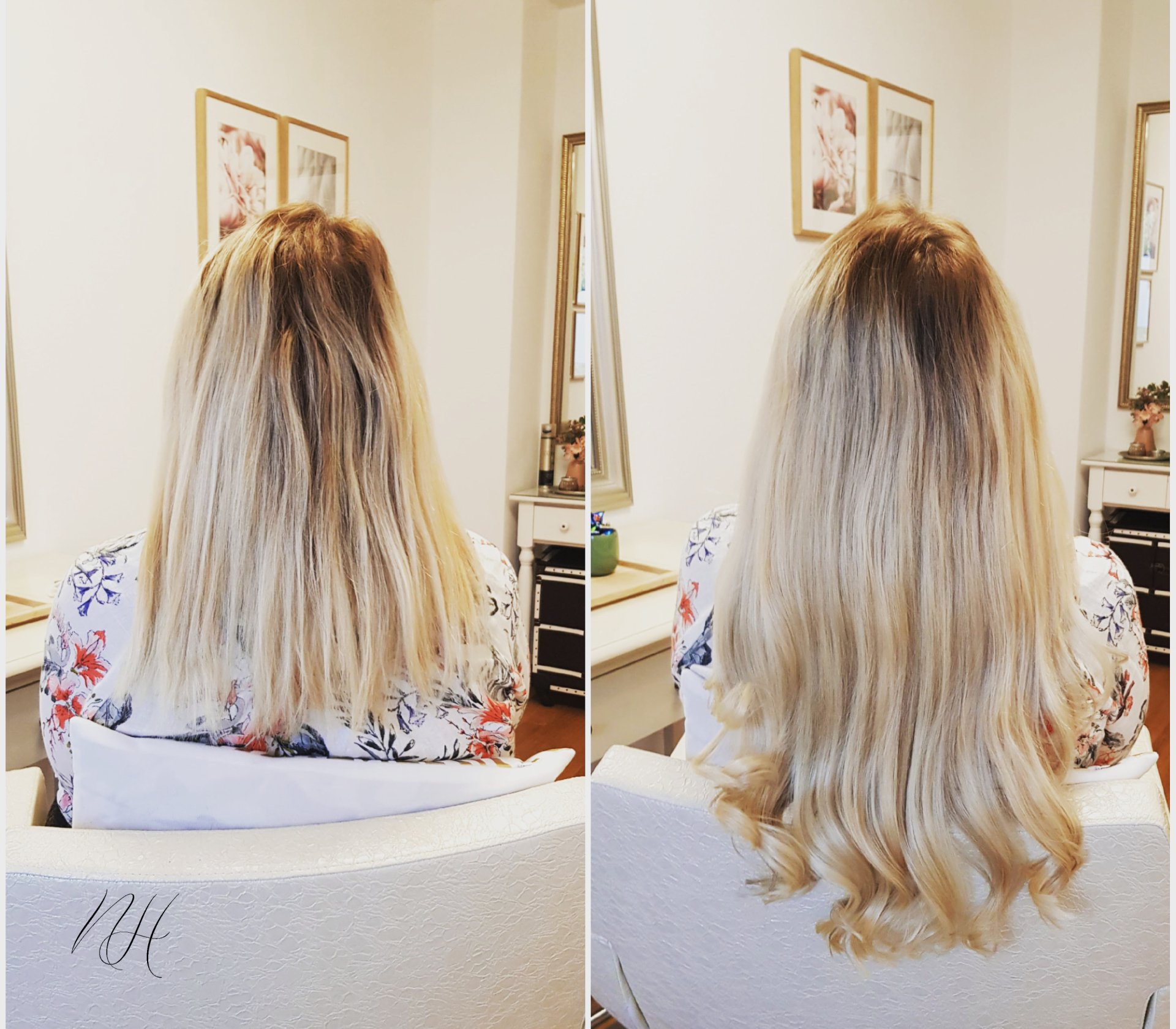 vorher nachher Bilder Haarverlängerungen & Haarverdichtungen