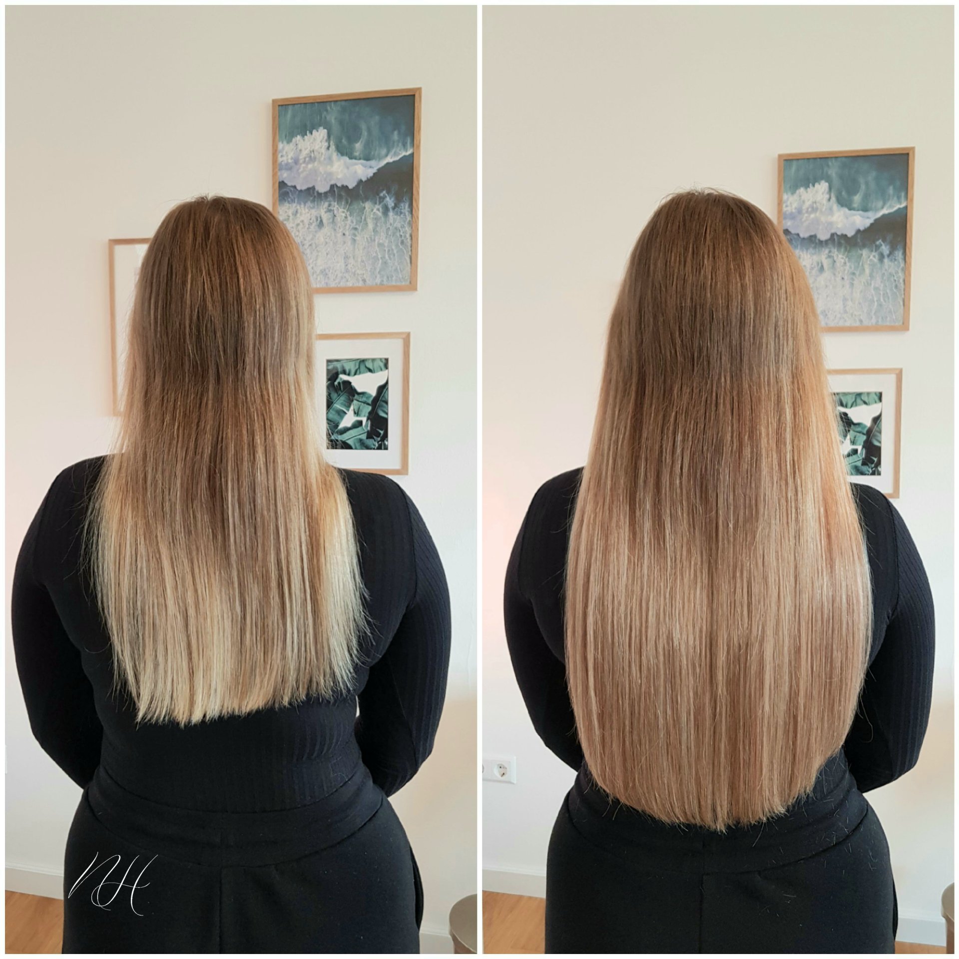 vorher nachher Bilder Haarverlängerungen & Haarverdichtungen