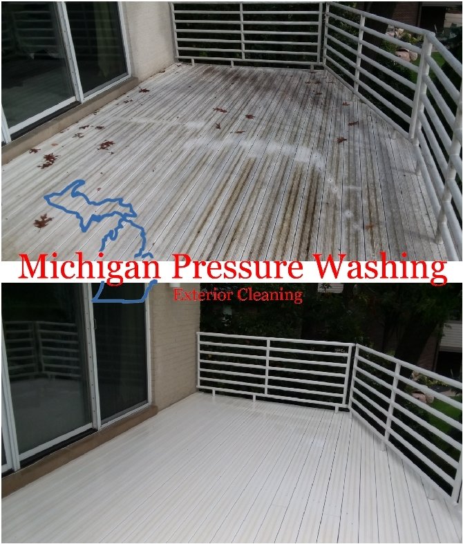 Trex Composite Deck power washing in Oakland County Michigan