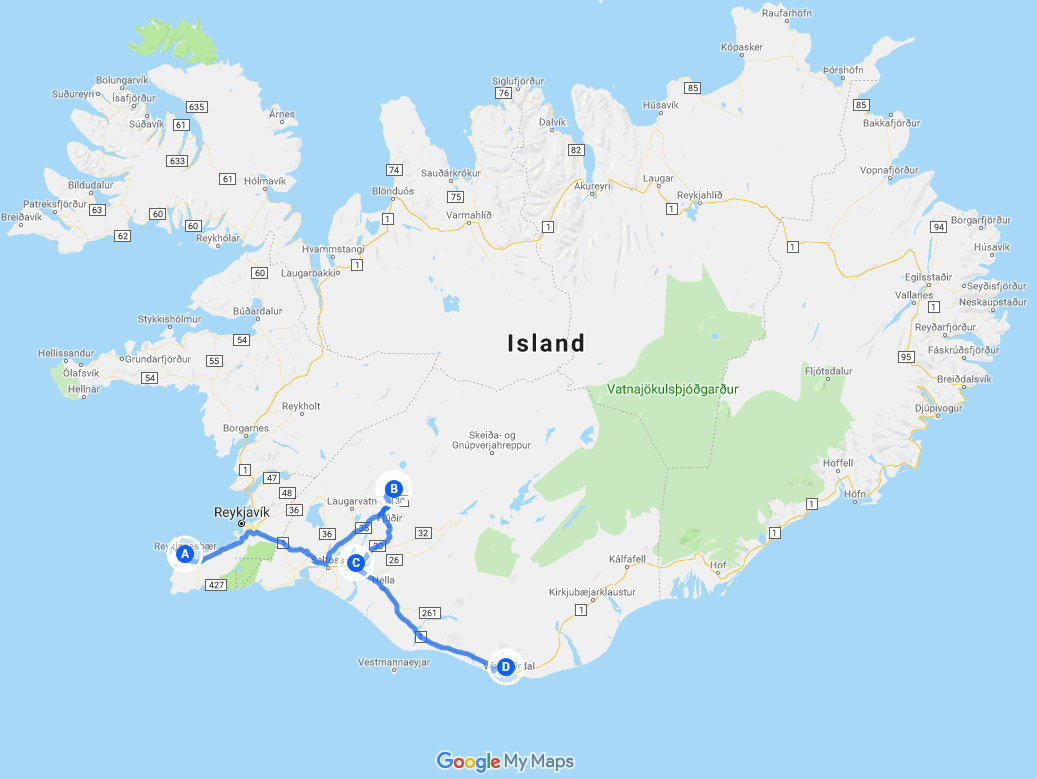 Roadtrip Island Unsere Reiseroute Teil 1