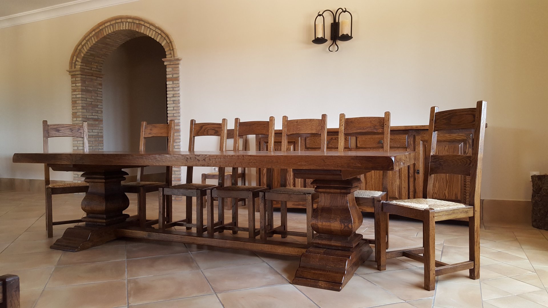 Muebles de Roble Macizo, Mesas de bodega de Roble Macizo