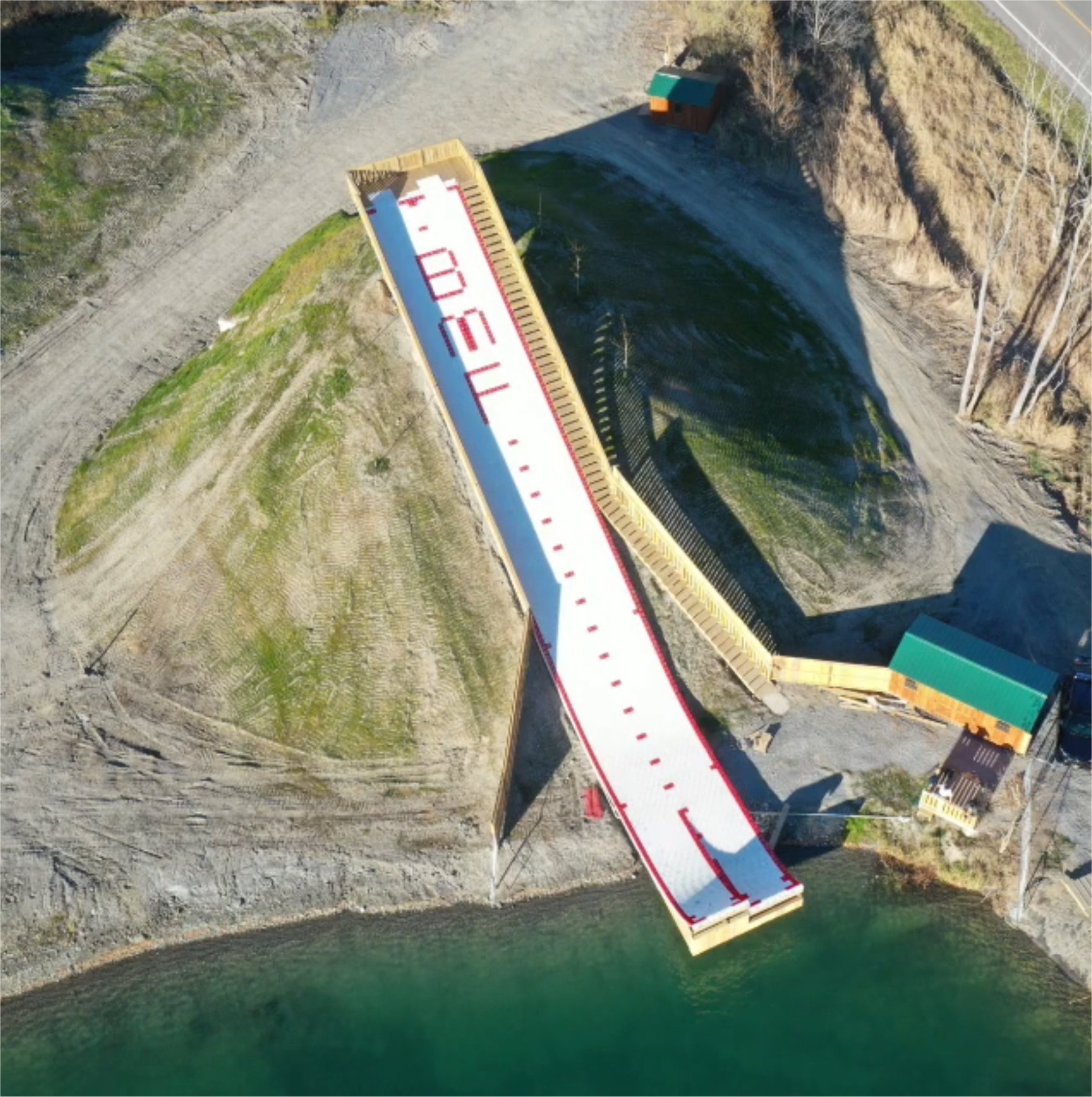 Flexible water ramp at Bristol Mountain