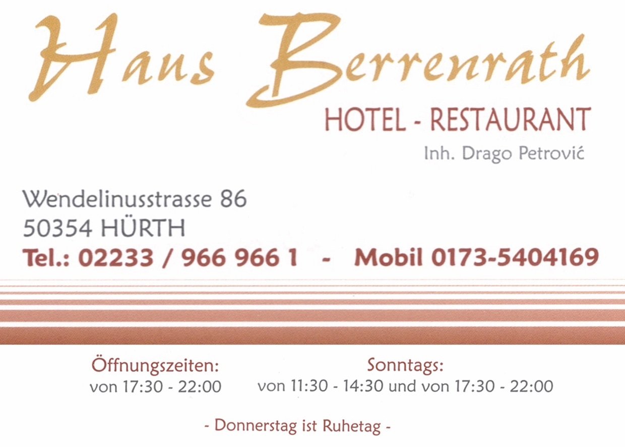 Unsere Sponsoren FC Berrenrath