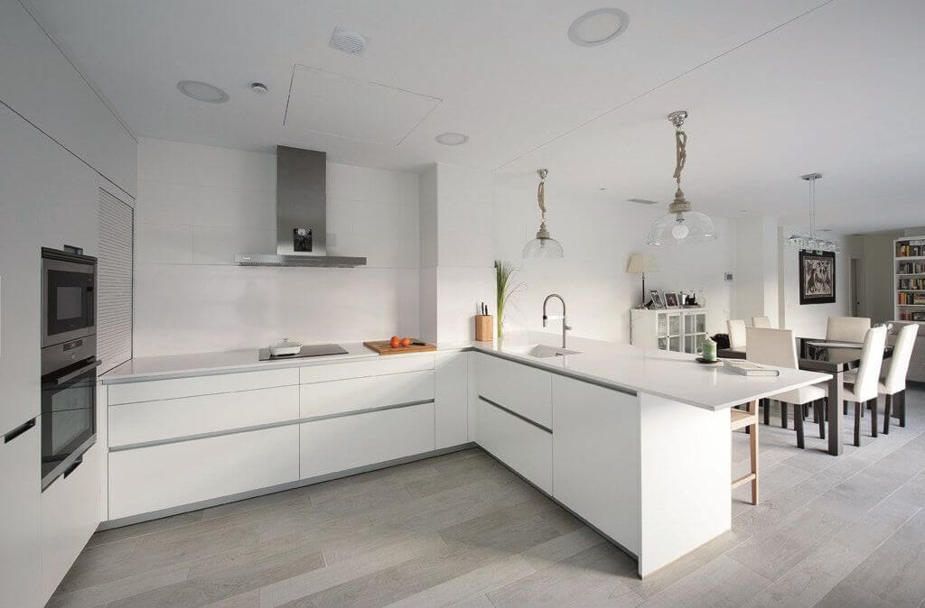 Cocinas con PENINSULA Modernas en Madrid | Cocieco
