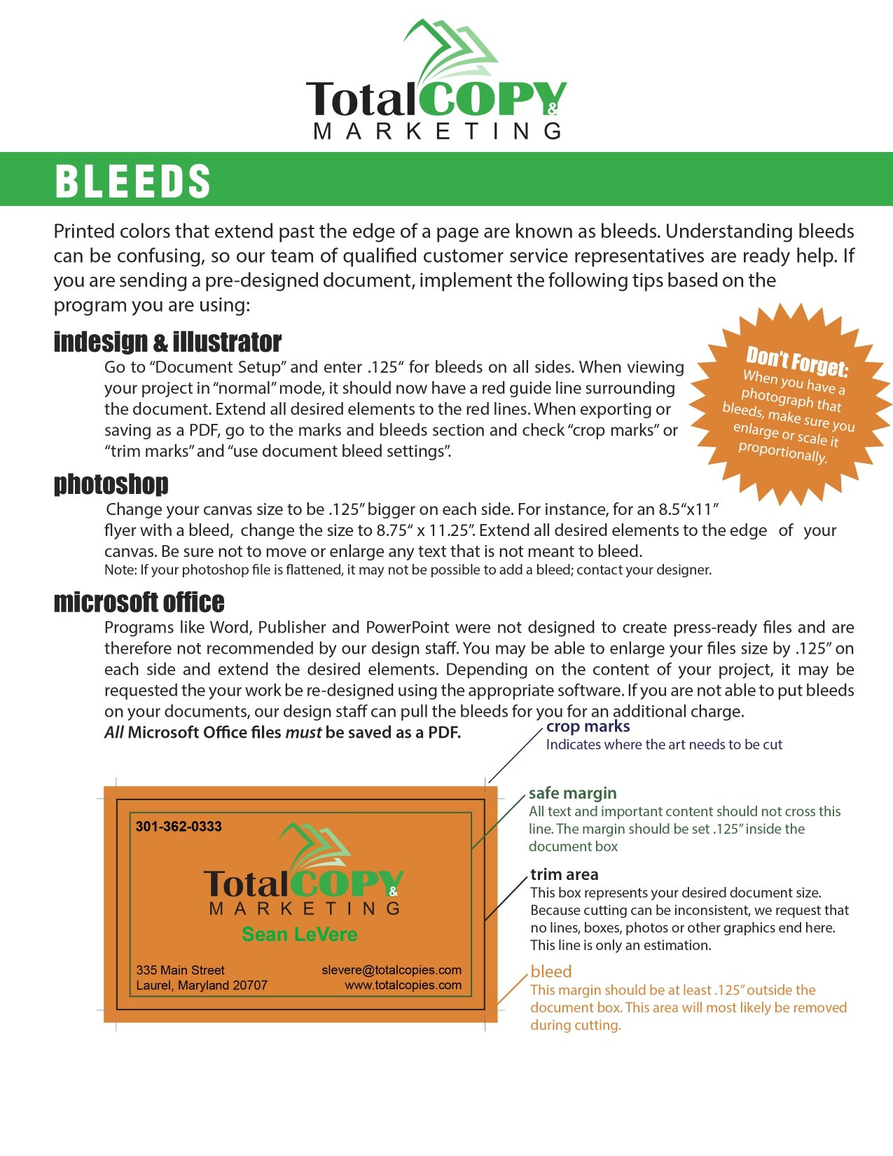 Printing & Copying | Laurel, MD | Total Copy & Marketing