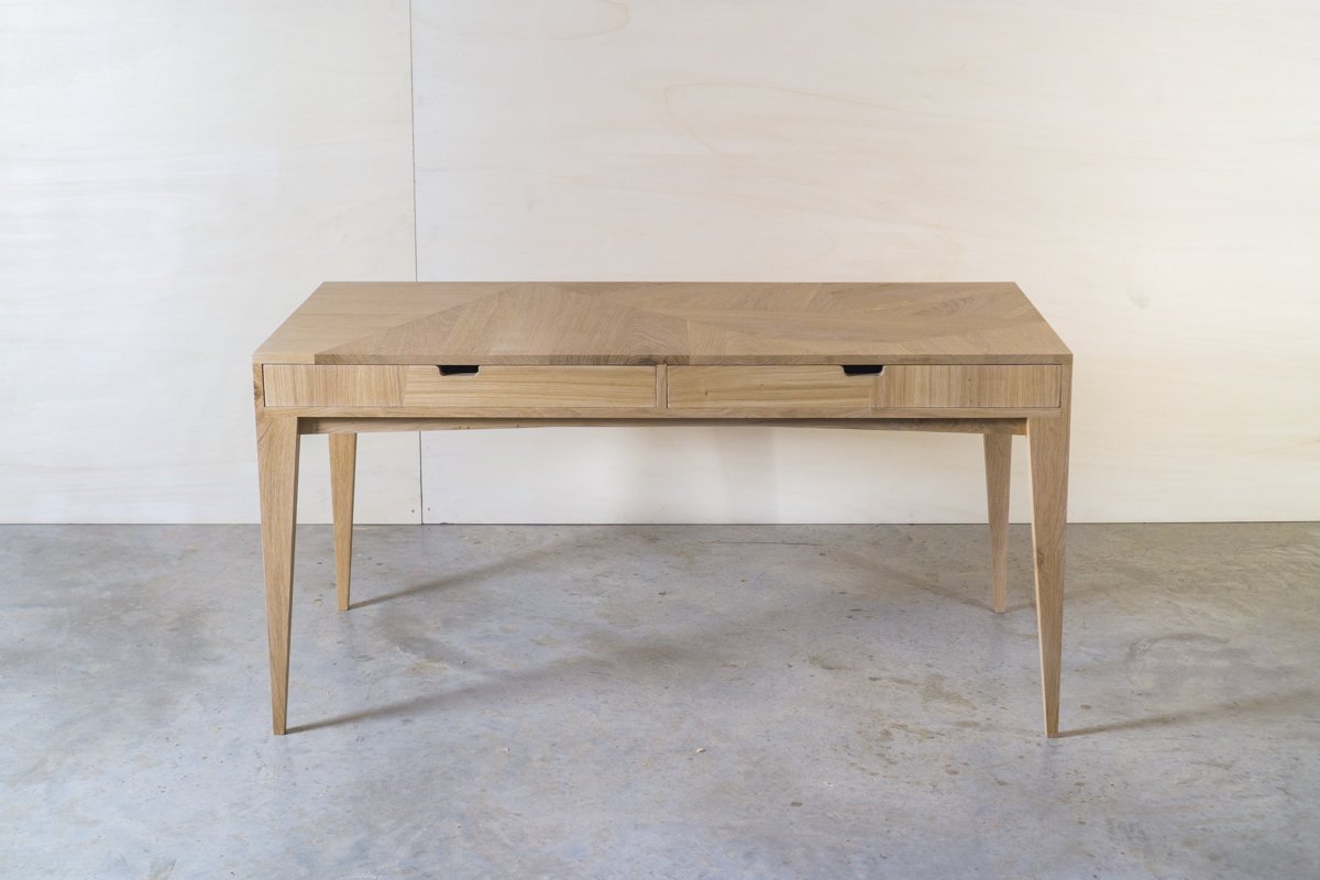 Bureau contemporain en chêne massif. PIèce unique. Design & fabrication ...