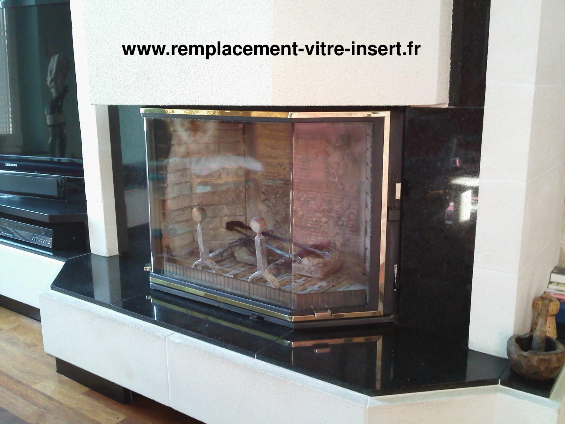 Remplacement vitre d'insert pose à domicile, installe verre cheminée — free download