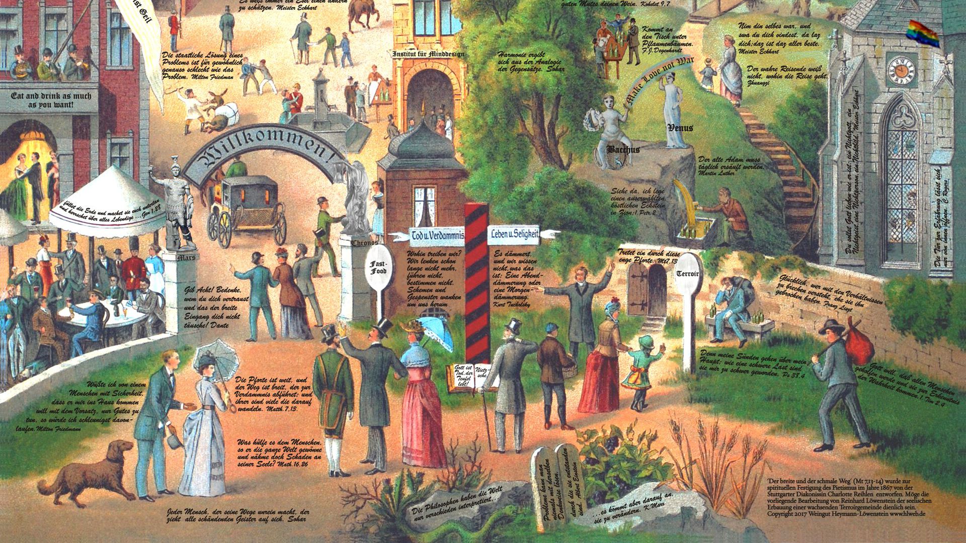 Der Breite Und Der Schmale Weg Leinwand