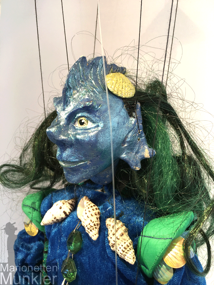 Marionette Munkler, Kleiner Wassermann, handgefertigtes Unikat
