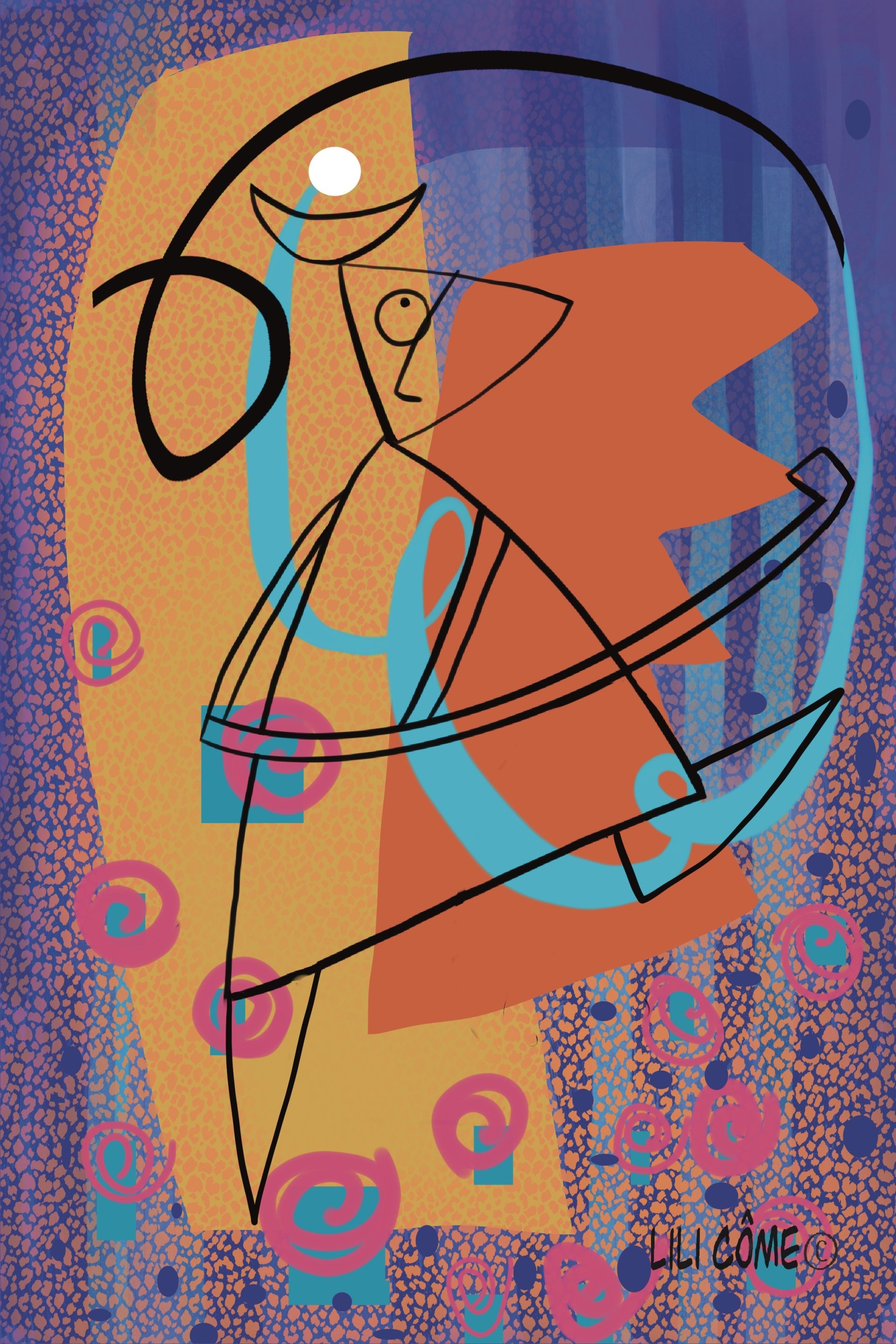 oeuvre numérique de Lili Come sur plexis