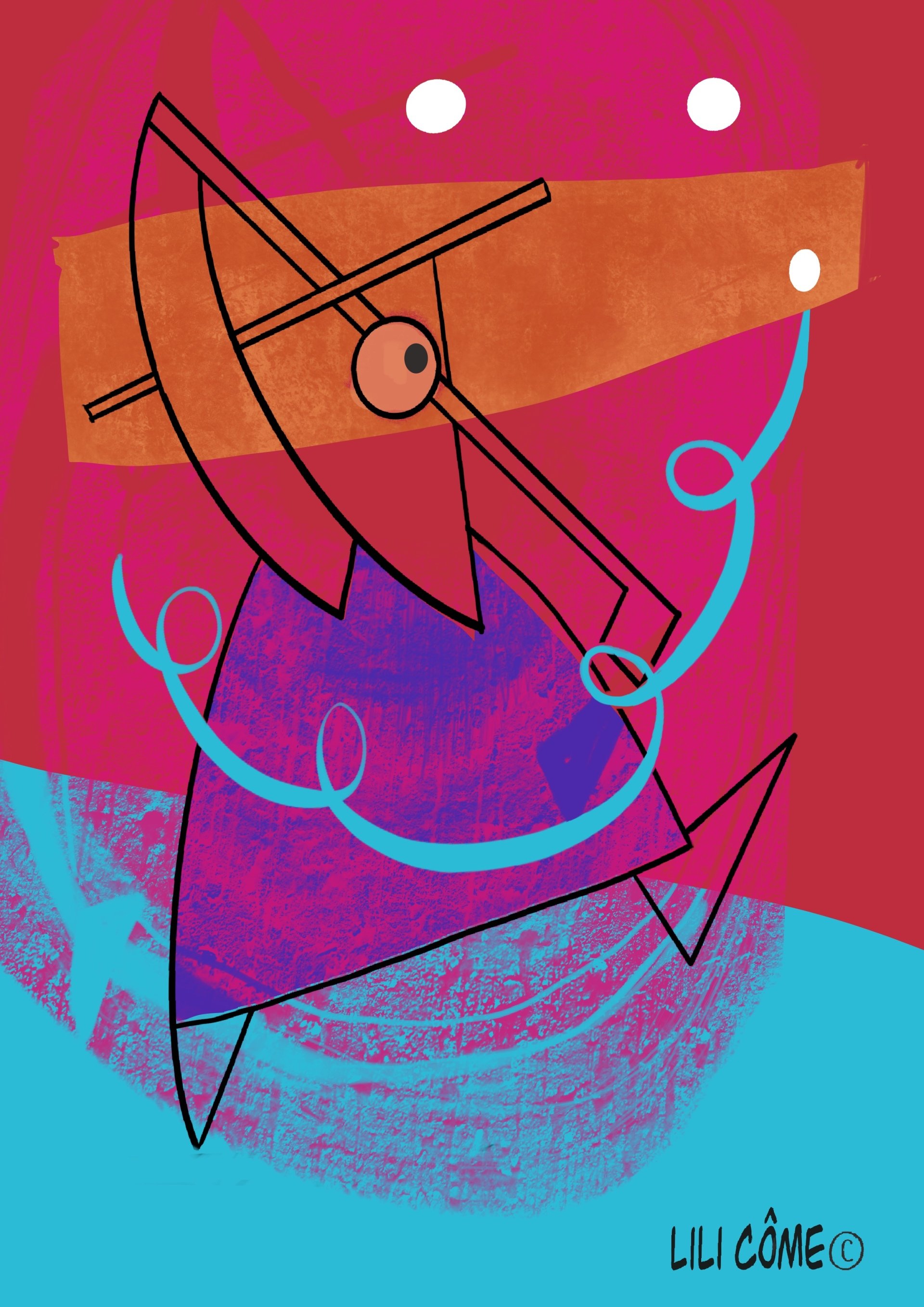 oeuvre numérique de Lili Come sur plexis