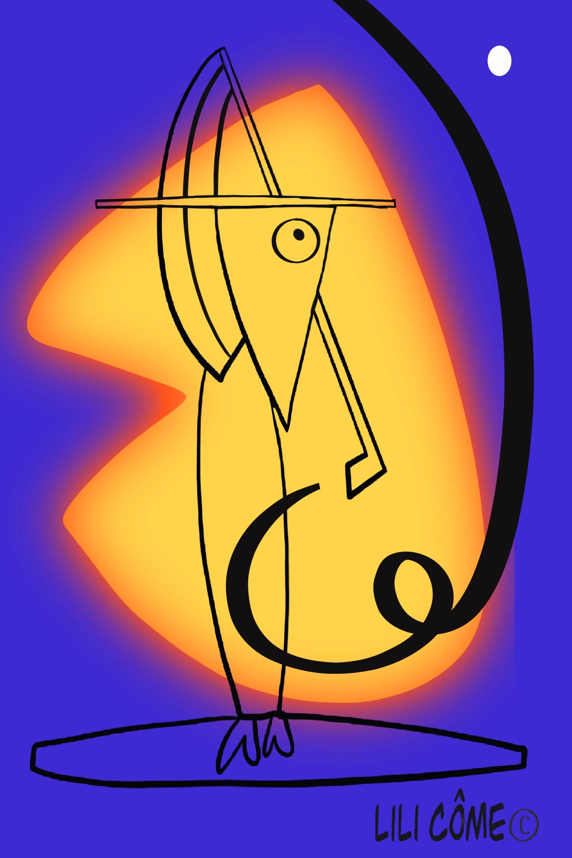 oeuvre numérique de Lili Come sur plexis